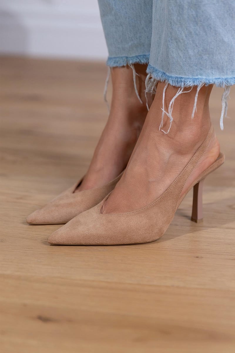 Marlena™ | Sandalias de tacón delgado en color nude