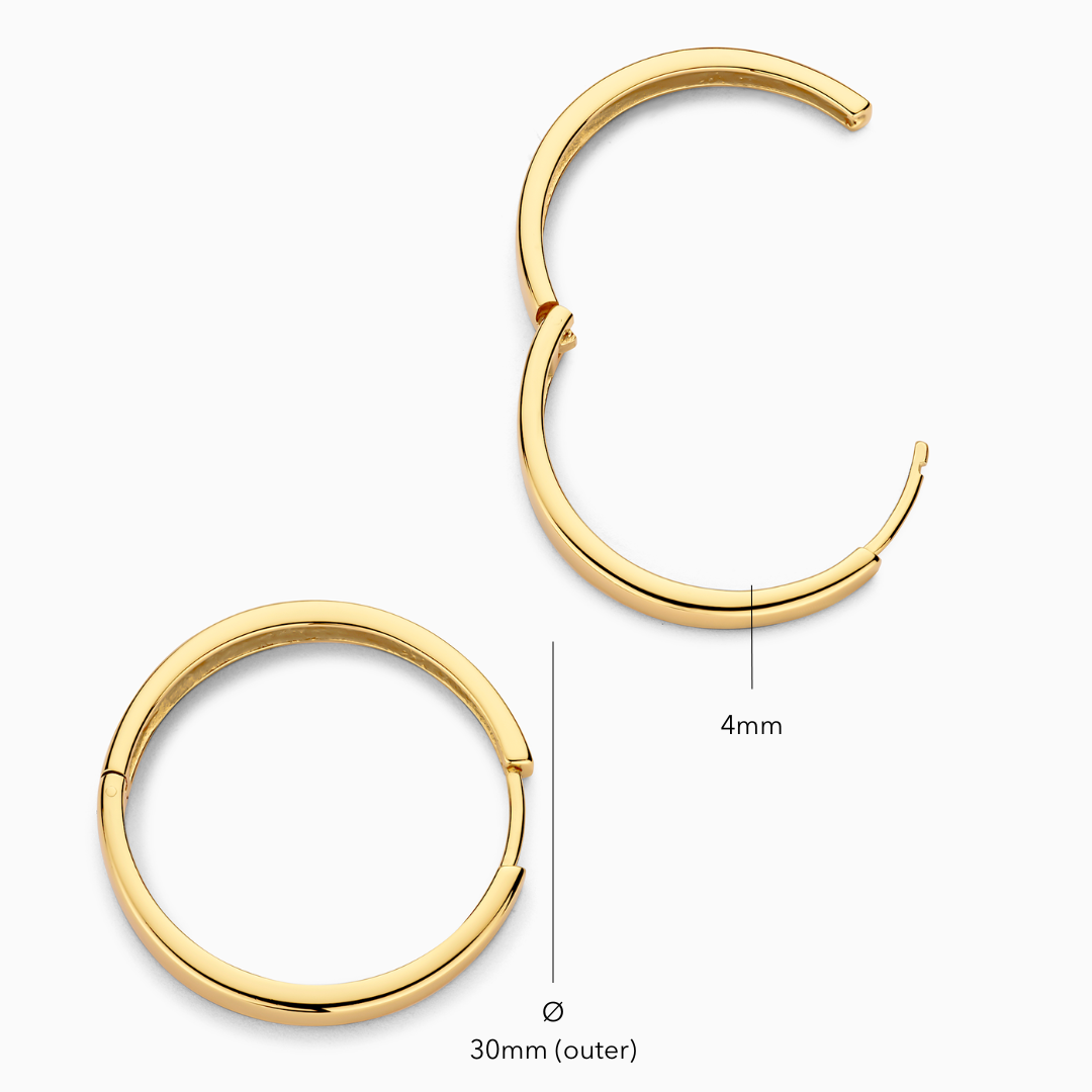 Pendientes de aro Gia Statement | Oro