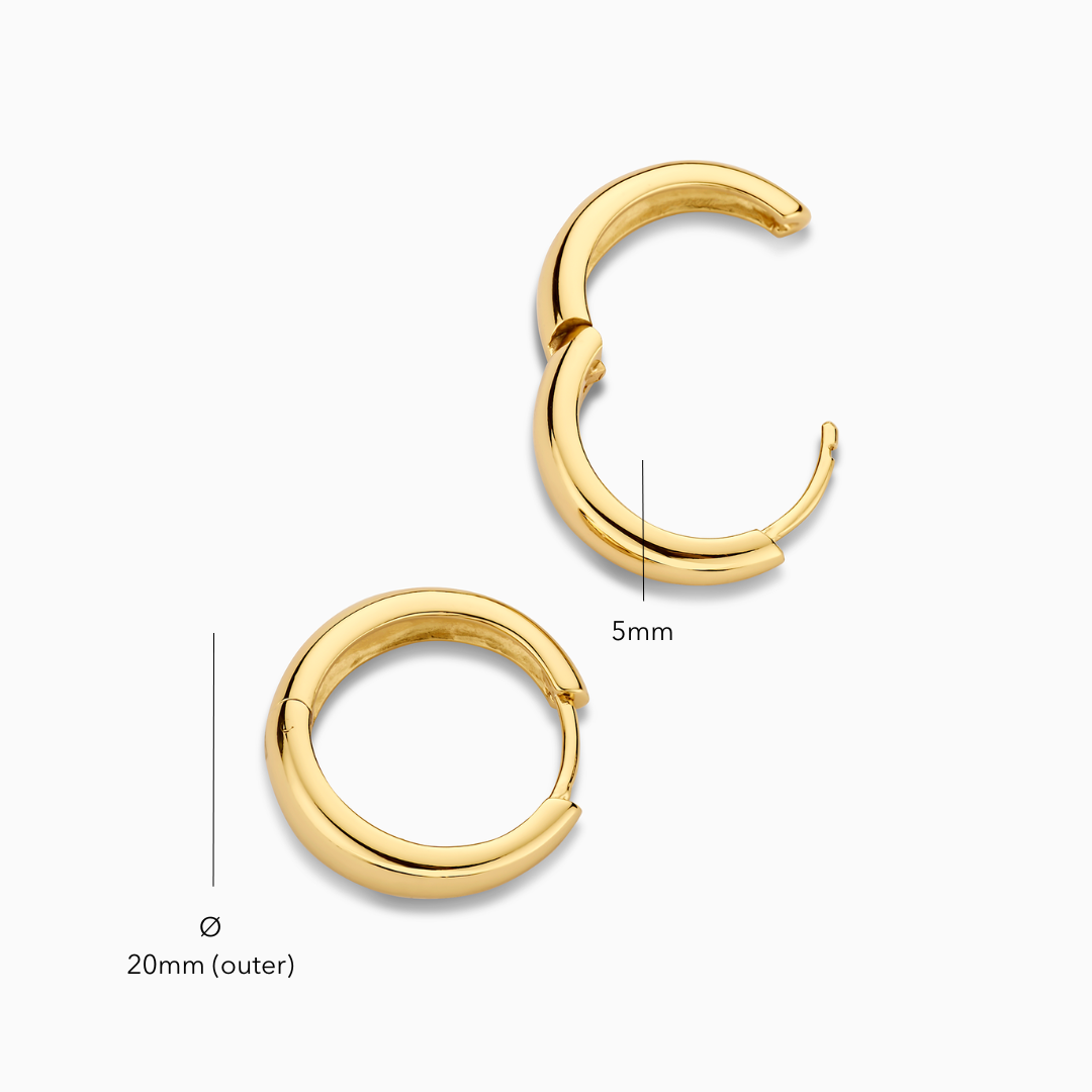 Pendientes de aro Rue Statement | Oro