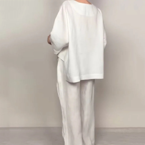 Angelina - Conjunto de pierna ancha minimalista