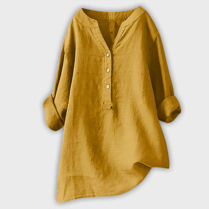 Camisa de lino ligera con botones – Frescura y estilo