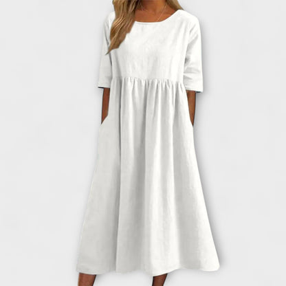 Vestido que cubre el abdomen – Corte holgado y elegante