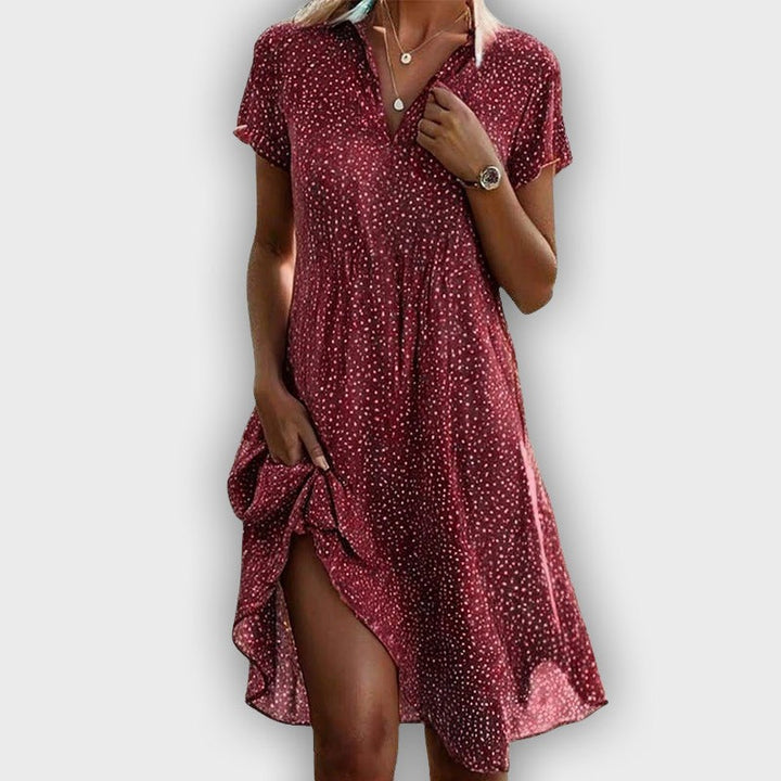 Vestido A-Line Elegante de Diseño Retro-Chic