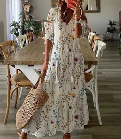 Aba - Vestido bohemio elegante con cobertura de vientre