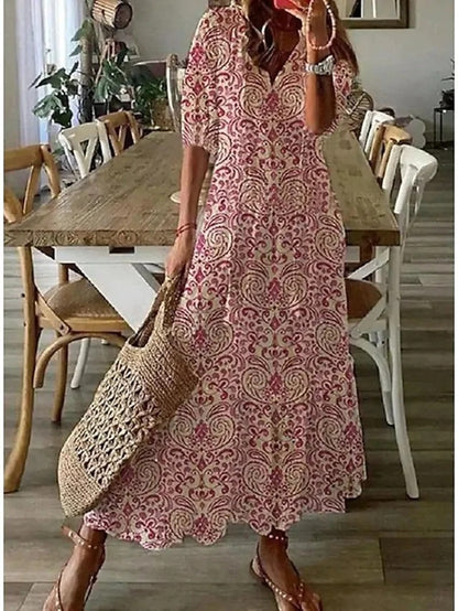 Aba - Vestido bohemio elegante con cobertura de vientre