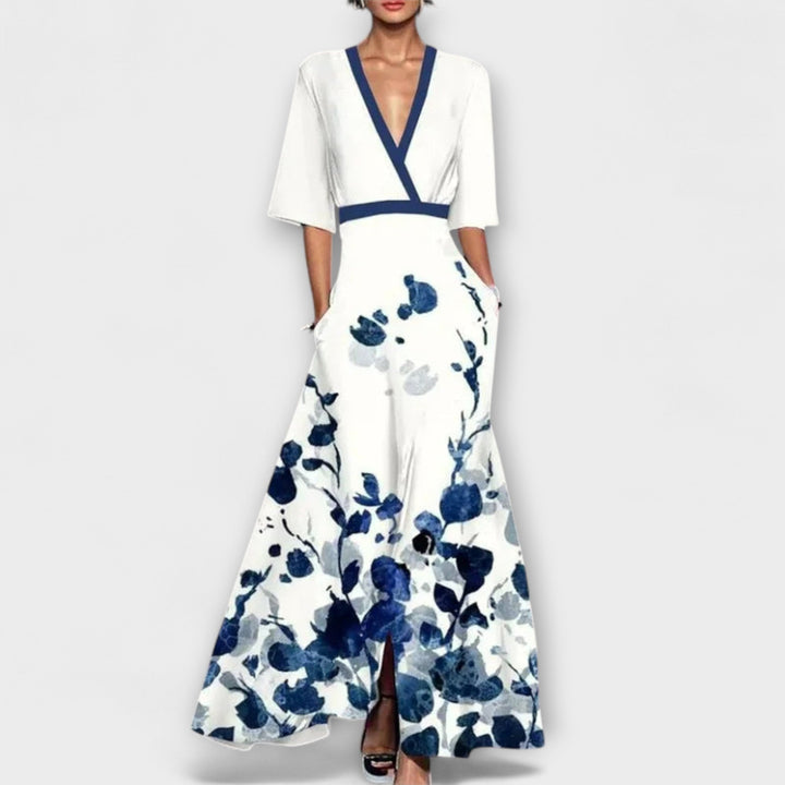 Vestido de mujer elegante con mangas de moda