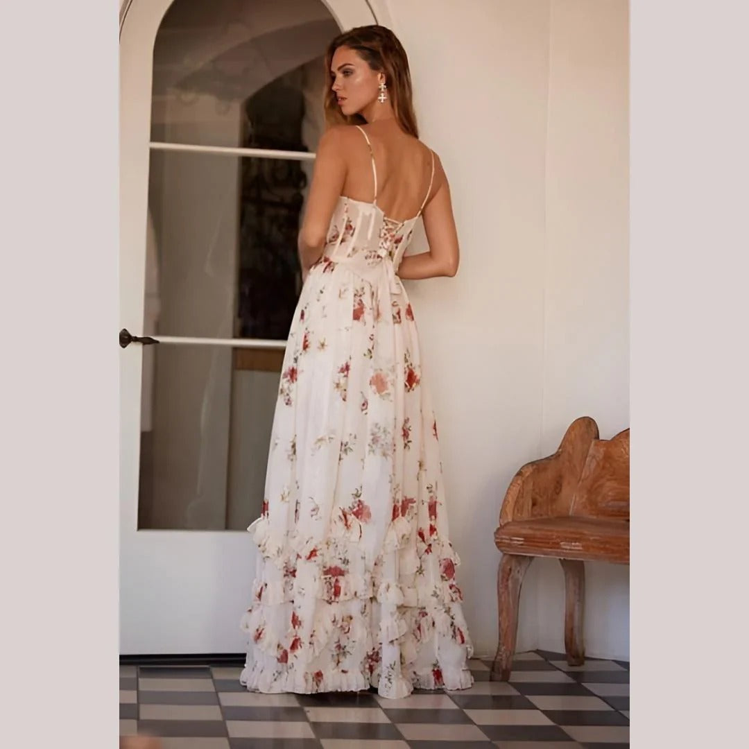 Sonia | Vestido midi con estampado de flores