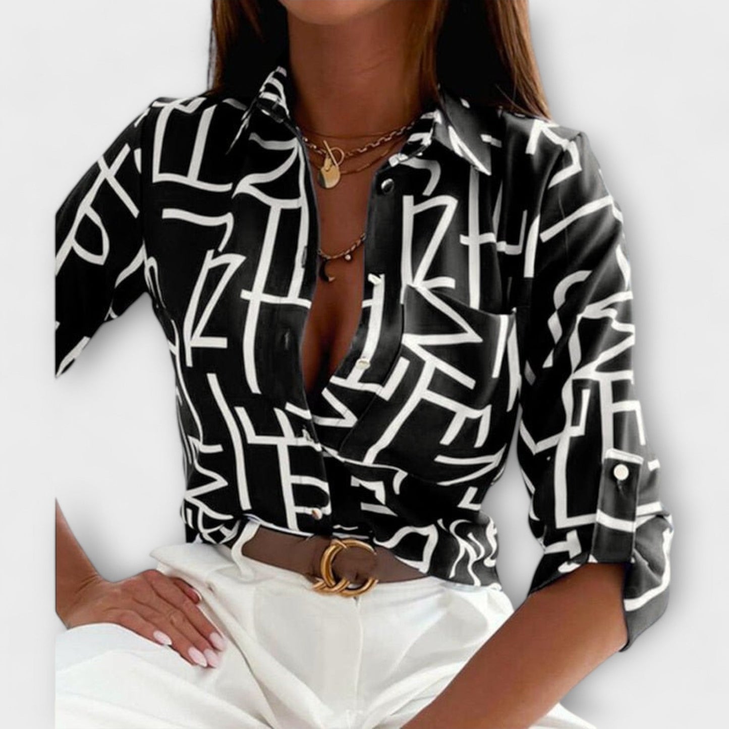 Camisa clásica con cuello – Elegancia y comodidad diaria